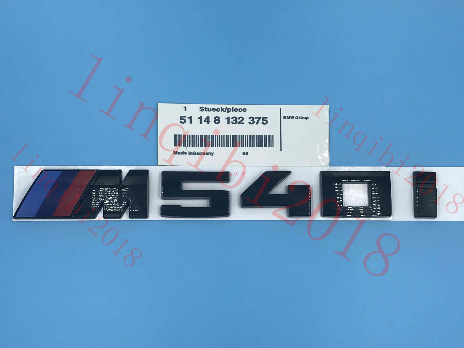 Gloss Black NEW Rear Trunk M540i Emblem Decal Badge FOR 5 Series E34 E39 E60