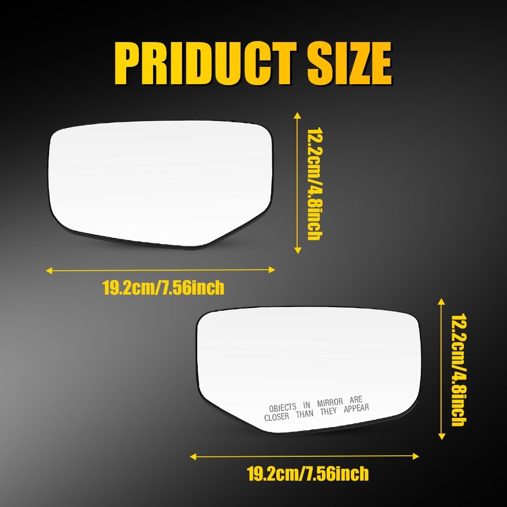 Outer Outside Mirror Glass Heated Driver Passenger Side For 2008-12 Honda Accord