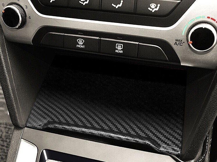 Carbon Fiber Style Console Cigarette Lighter Panel For Hyundai Elantra 2017-2018