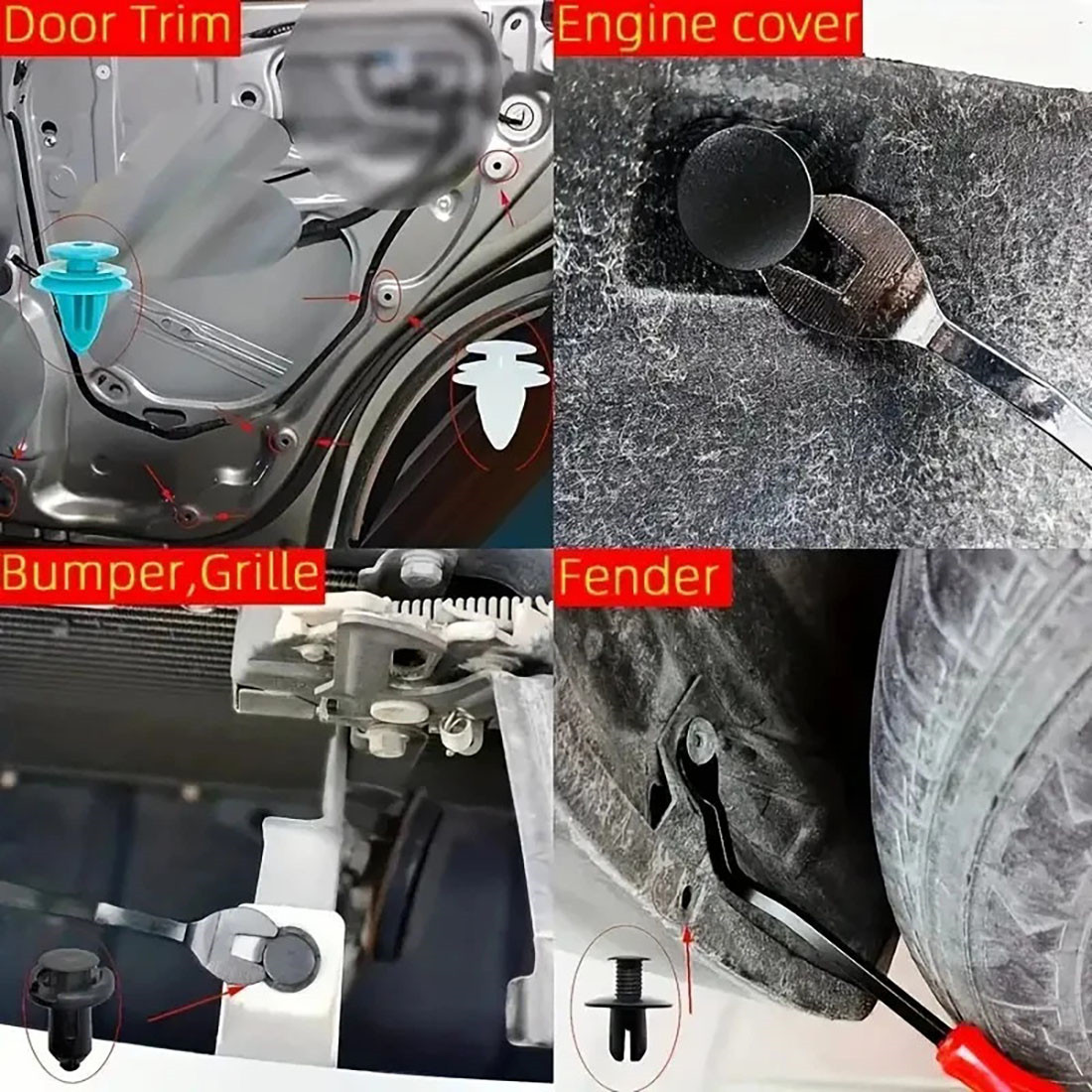 Bumper Fender Liner Push Type Retainer Clips Fastener 100x Fits INFINITI Set