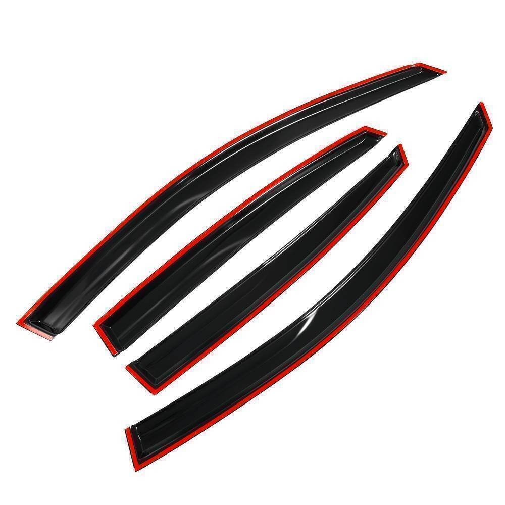 Window Visor For 2007-2012 Nissan Altima 3D Wavy JDM Mugen Style Vent Rain Guard
