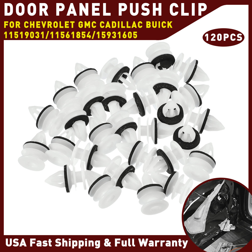 Set of 120 For Chevrolet Silverado Car Door Trim Panel Push Clip Pillar Retainer