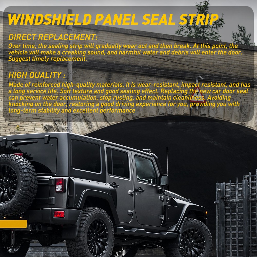 Rubber Seal Strip Trim For Car 1.8M Front Windshield Plastic Panel HOOD 0.70inch