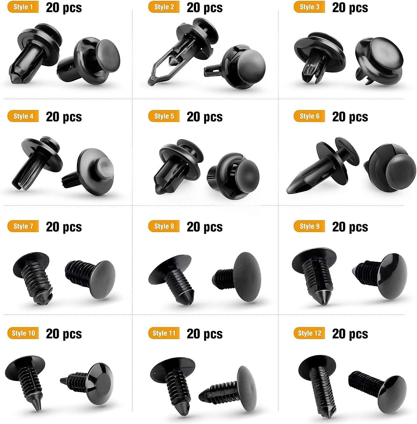 240pc✅ Car Body Plastic Trim Retainer Fastener Clips Push Pin Fender For dodge