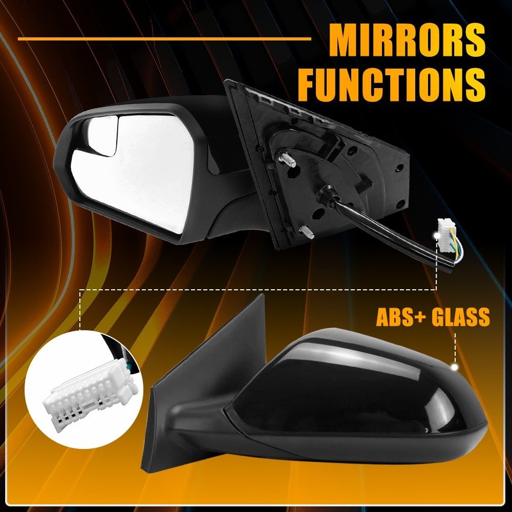 Driver Left Side Heated Power Door Mirror For 2015-2019 Hyundai Sonata 1-5SET