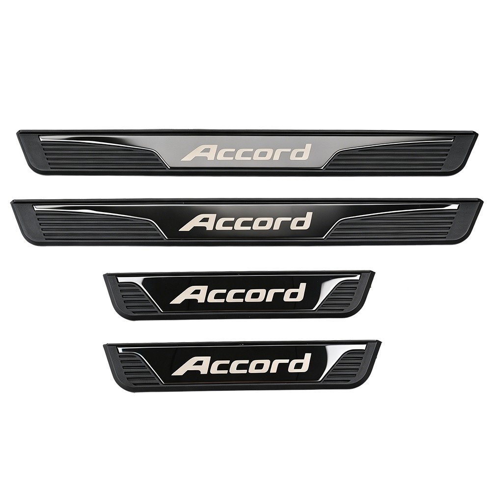 💎For Honda Accord Accessories Car Door Sill Protector Scuff Plate Trim Strip X4
