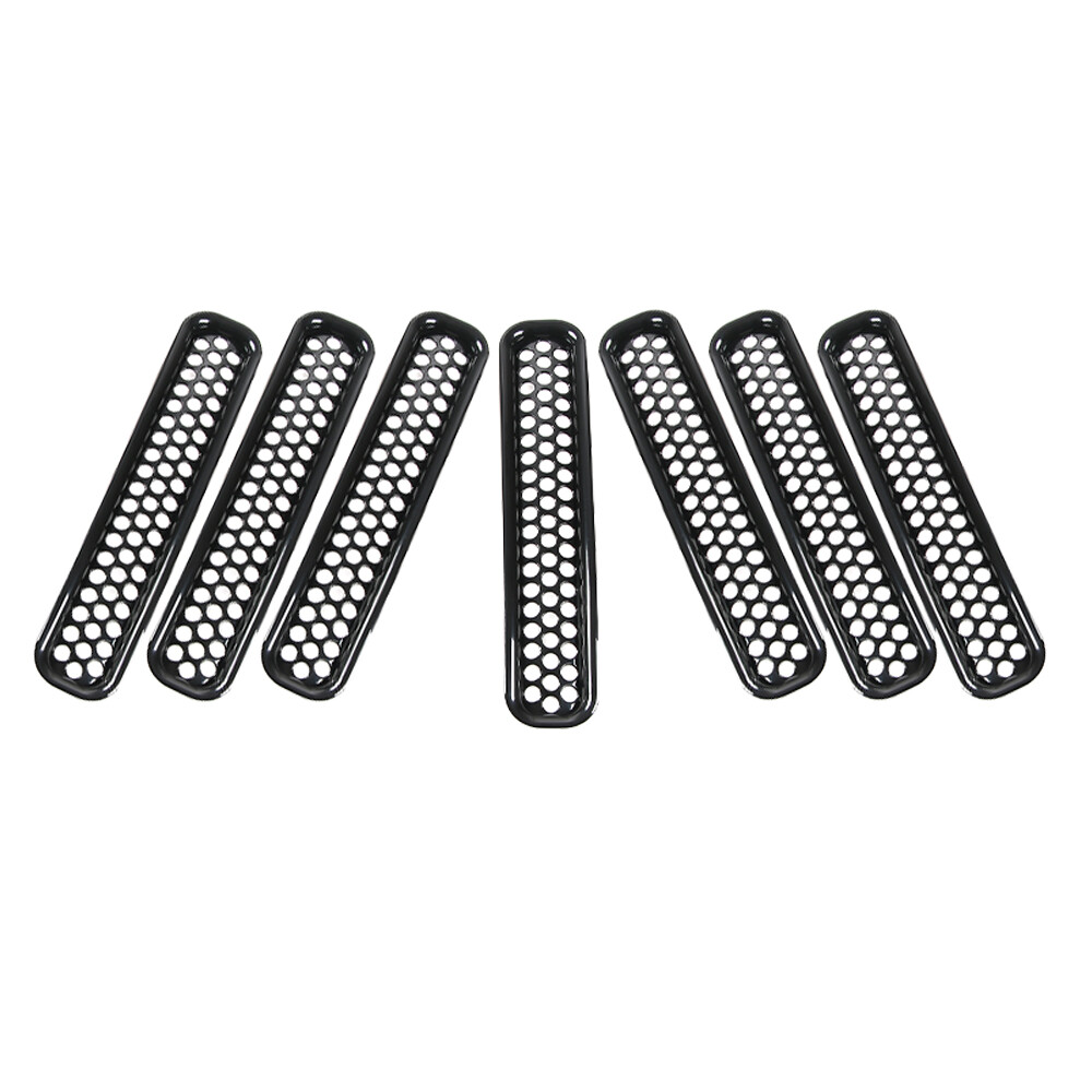 Honeycomb Mesh Front Grill Inserts for 1997-2006 Jeep Wrangler TJ Unlimited 7PCS