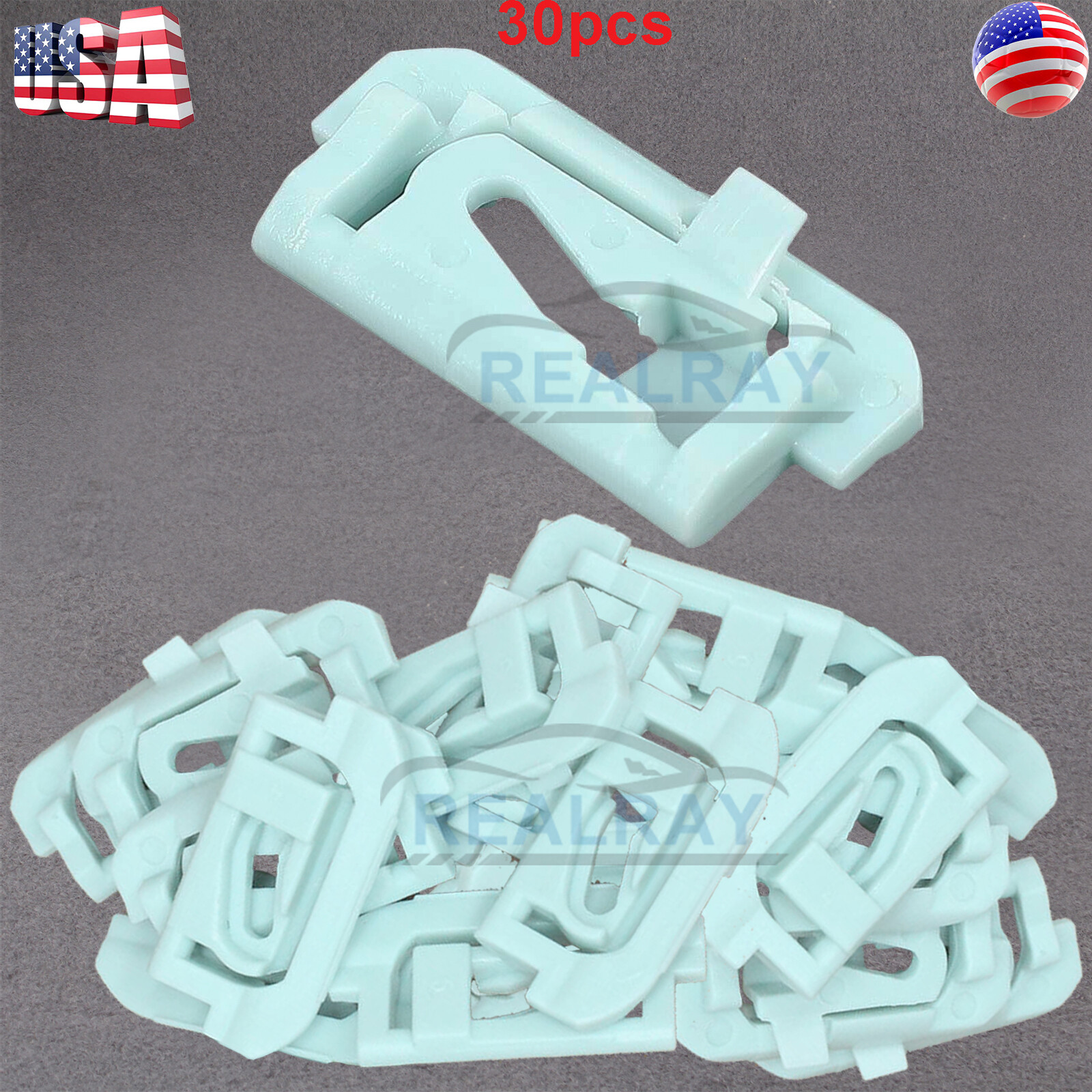 For Firebird Windshield & Rear Window Trim Molding Clips-1975-1981 30 clips #024