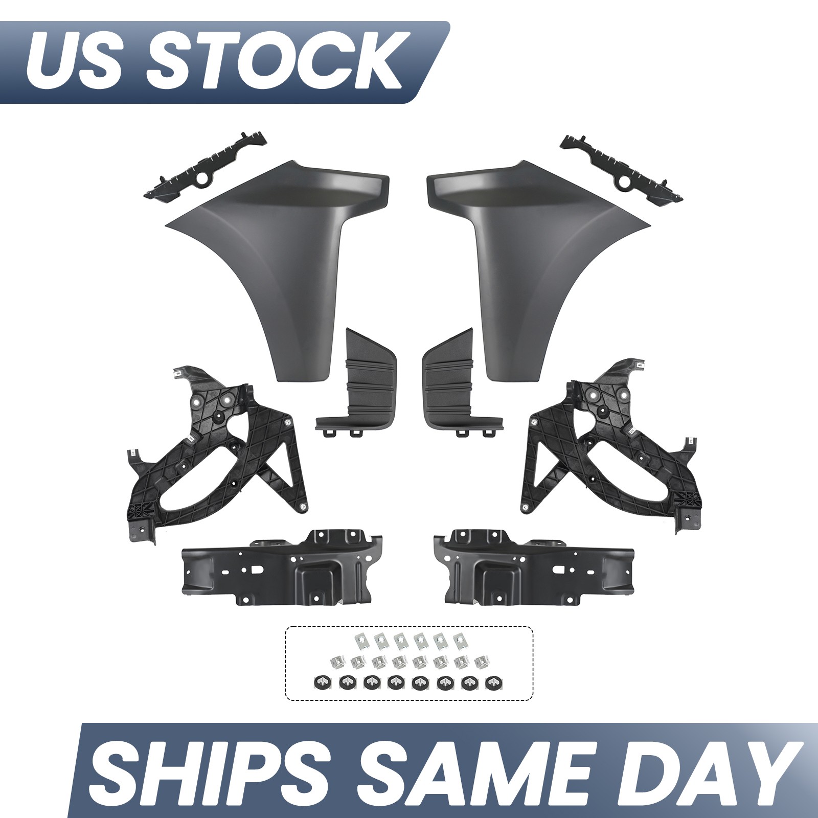 Front Bumper End Cap w/ Bracket For 2019 2020 2021 2022 Chevrolet Silverado 1500