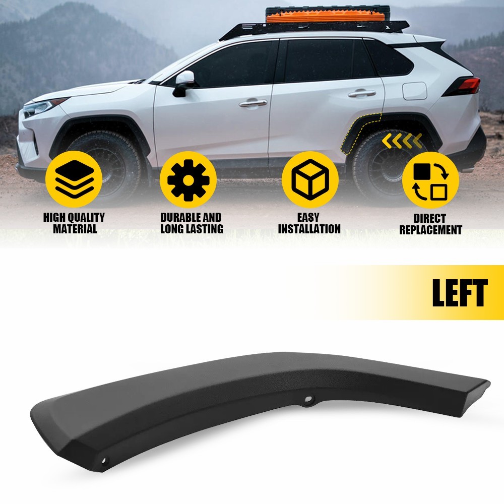 Left Rear Door Flare Arch Trim Molding For 2019-2022 Toyota RAV4 75062-0R010