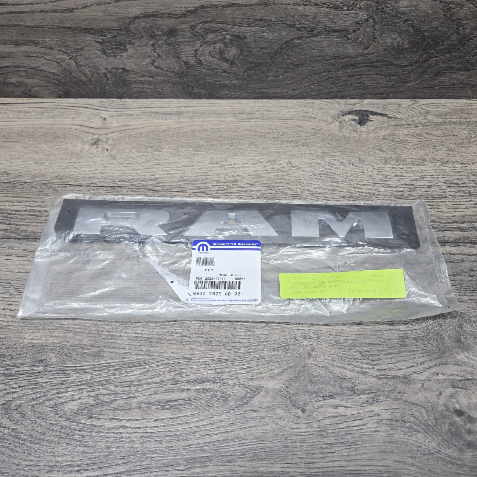 2019-2026 RAM 1500 Front Door Emblem Badge Nameplate OEM NEW MOPAR 68302528AB