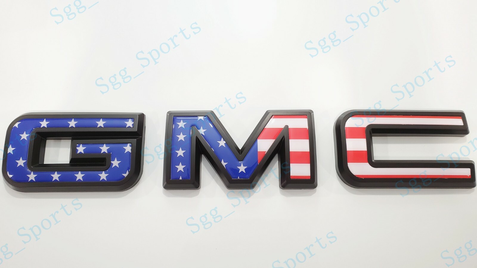 2019-2023 GMC Sierra 1500 2500HD 3500HD Rear Only Blue USA Flag OVERLAY Emblem