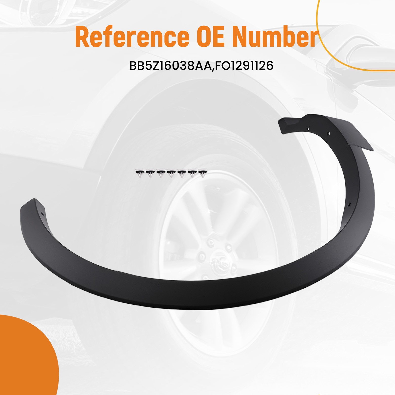 1x Front RH passenger Fender Flare Wheel Housing Trim For Ford Explorer 2011-15