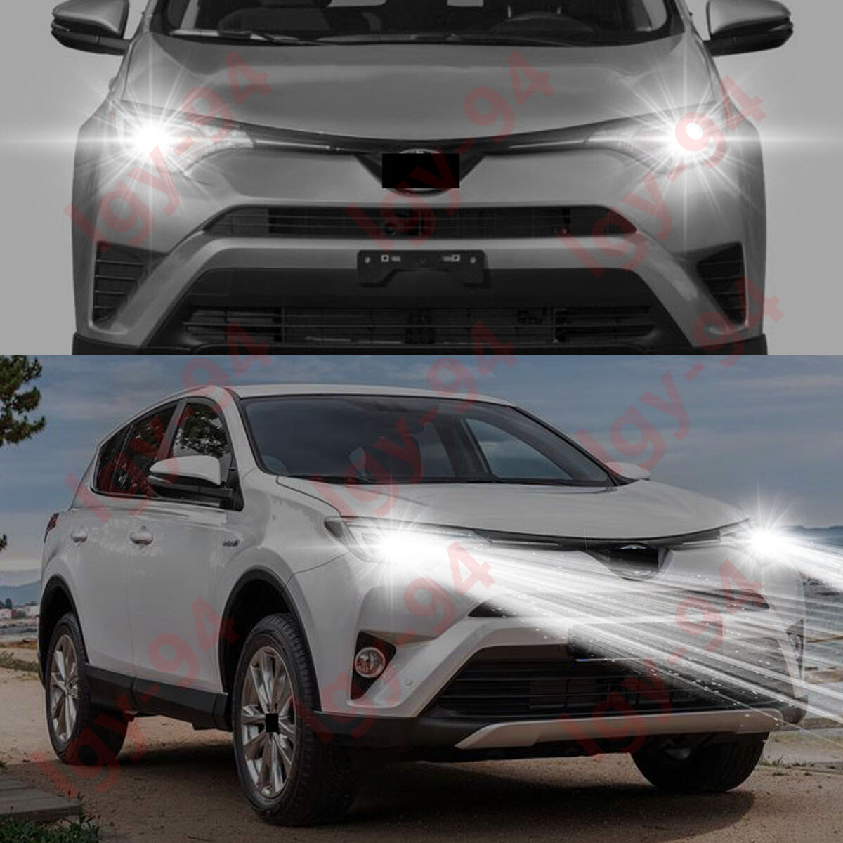 For Toyota Corolla iM RAV4 2017-2018 -2PC 6000K LED Headlight Bulb High Low Beam