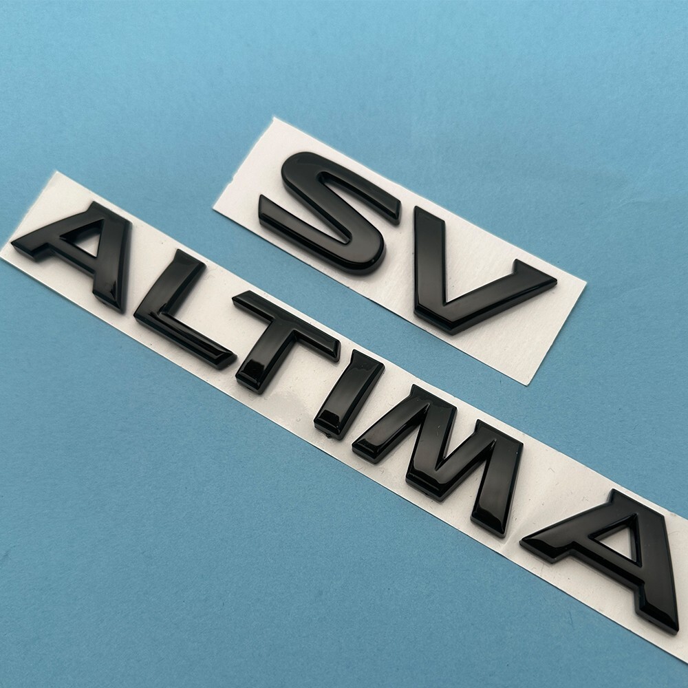 3D Raised Rear Tailgate Letters Emblem For ALTIMA SV Trunk Lid Badge Gloss Black