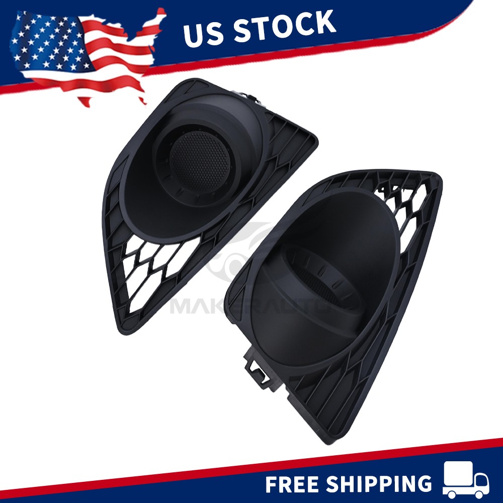 Fog Light Cover Set For 2010 2011 2012 Ford Fusion Front Left And Right Black