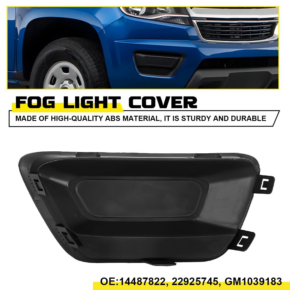 Bumper Fog Light Cover Bezel Passenger Right Side For 2015-20 Chevrolet Colorado