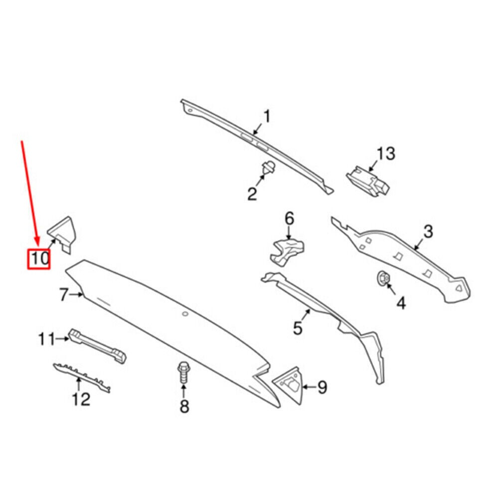 2 Pcs For Land Rover 2013-2022 Taillight Tailgate Liftgate Corner Moulding Trim