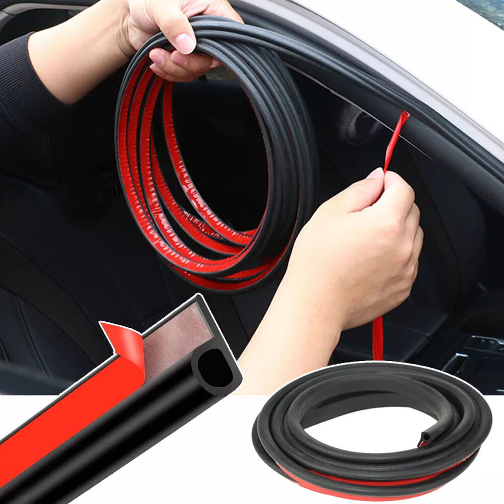 16FT 5M Car Door Trim Sealing P Shape Rubber Strip Seal Weatherstrip Universal