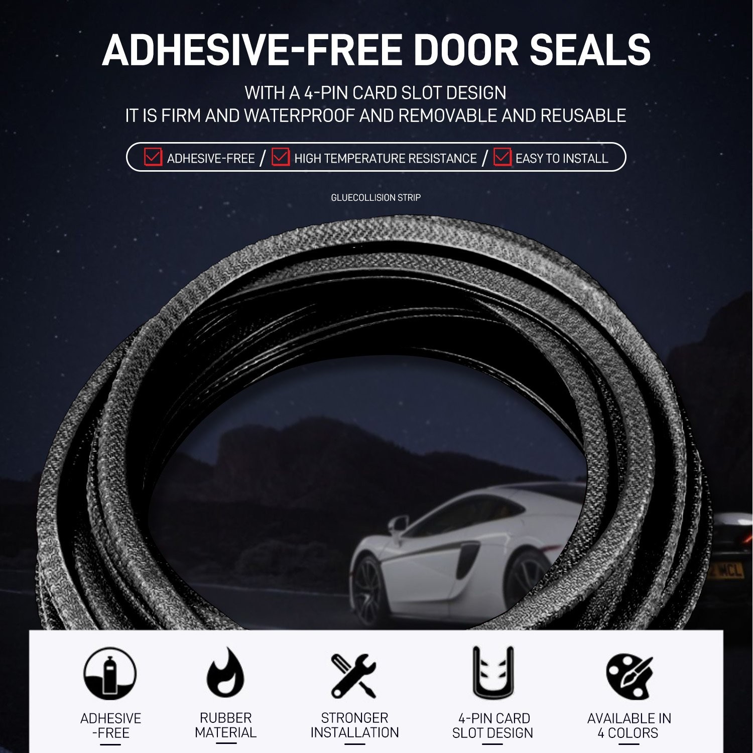 6m Car Door Edge Trim Molding Rubber Seal Strip Scratch Protector Guard Decor