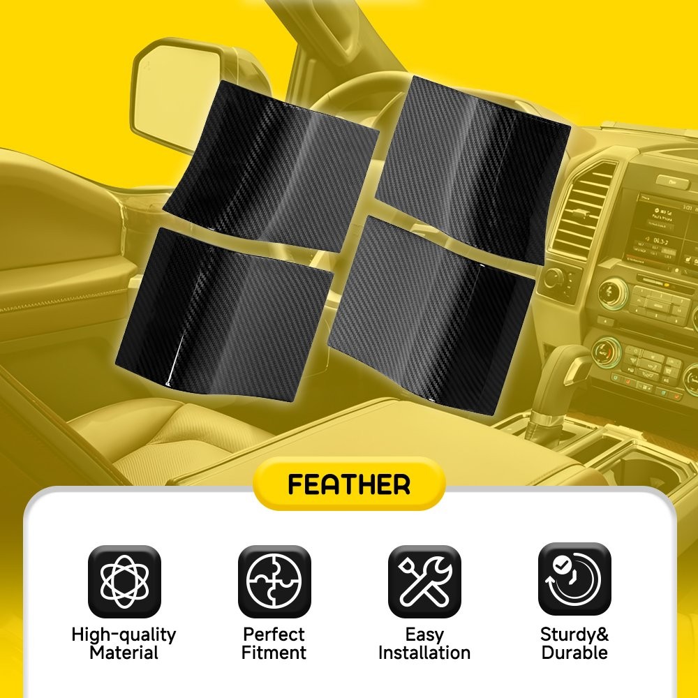 For Ford F150 2015-2020 Interior Door Cover Handle Trim Decor Shell Accessories