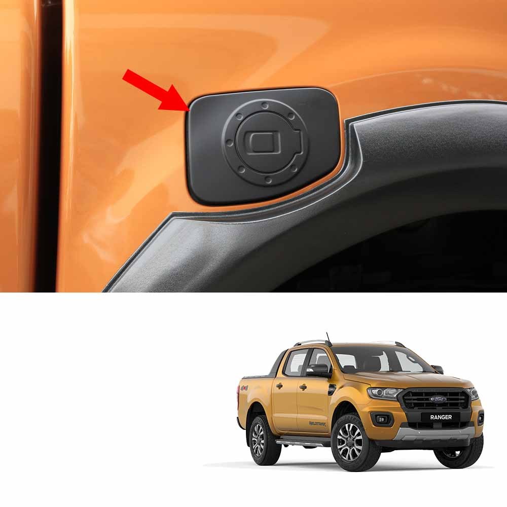 Matte Black Tank Fuel Oil Cap Cover Garnish For Ford Ranger New Pickup 2018 19