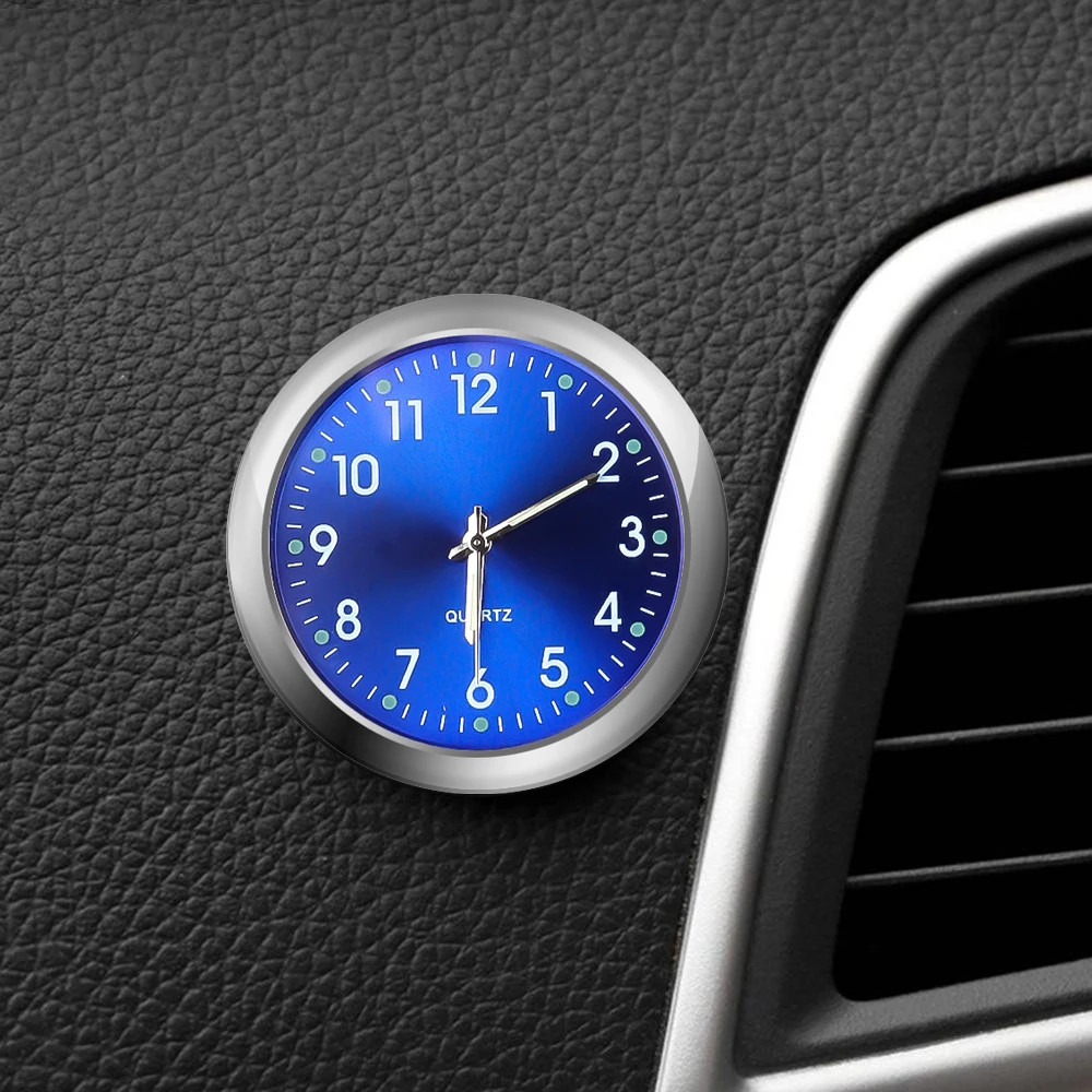 Luminous Clock Auto Car Interior Accessories Stick-On Digital Watch Quartz Clock