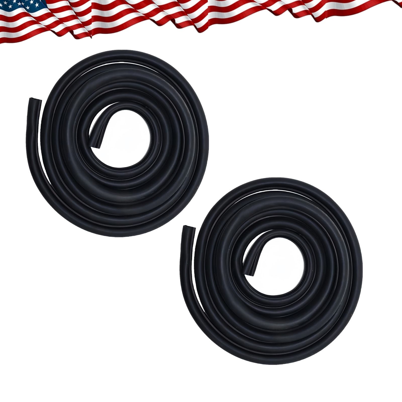 2PCS 13.5Ft Cab Door Weatherstrip Rubber Seal Fits Peterbilt 379 389 359 357 330