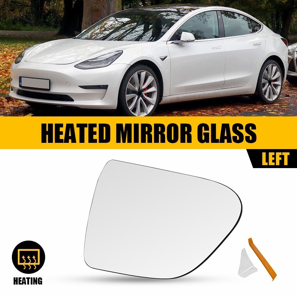For Tesla 3 Model 2017 2018 2019-2023 Driver Passenger Side Mirror Glass Heated
