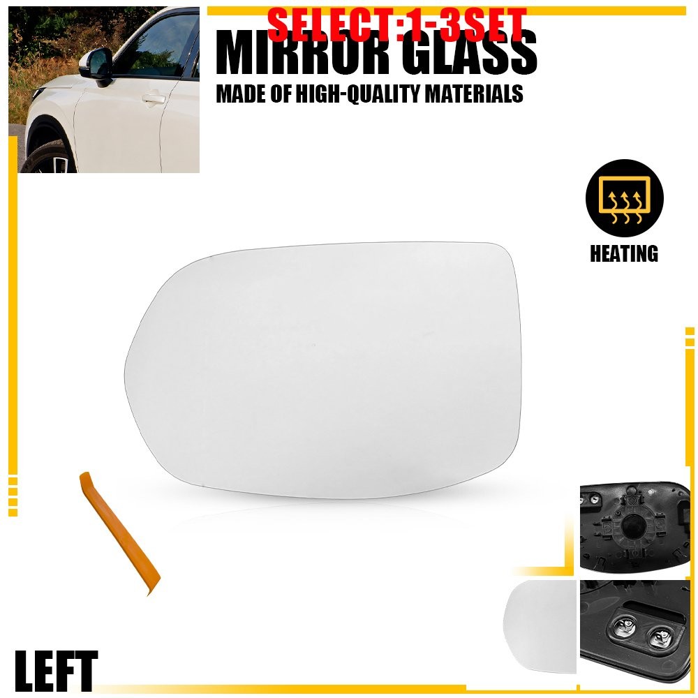Heated Mirror Glass With Backing Plate Fit 12-16 Honda CRV Driver Left Side 1-3X