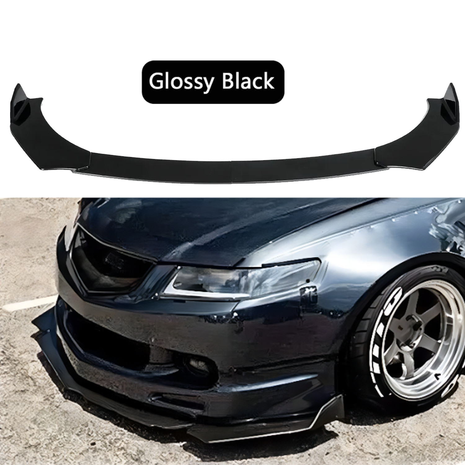 For Acura TSX Sedan 04-14 Front Bumper Lip Kit Splitter Spoiler Black New USA