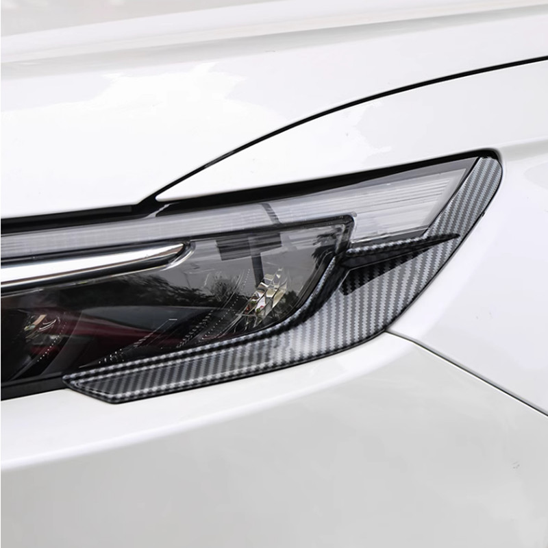 Carbon Fiber Front Headlight Lamp Strip Trim For 2023-2026 Honda CRV CR-V