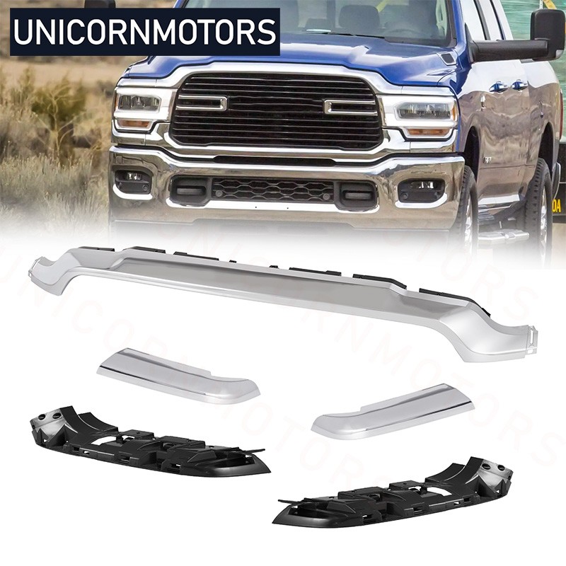 Front Upper Grille Molding Trim Fit 2019-2024 Ram 2500 3500 4500 Chrome 5pcs