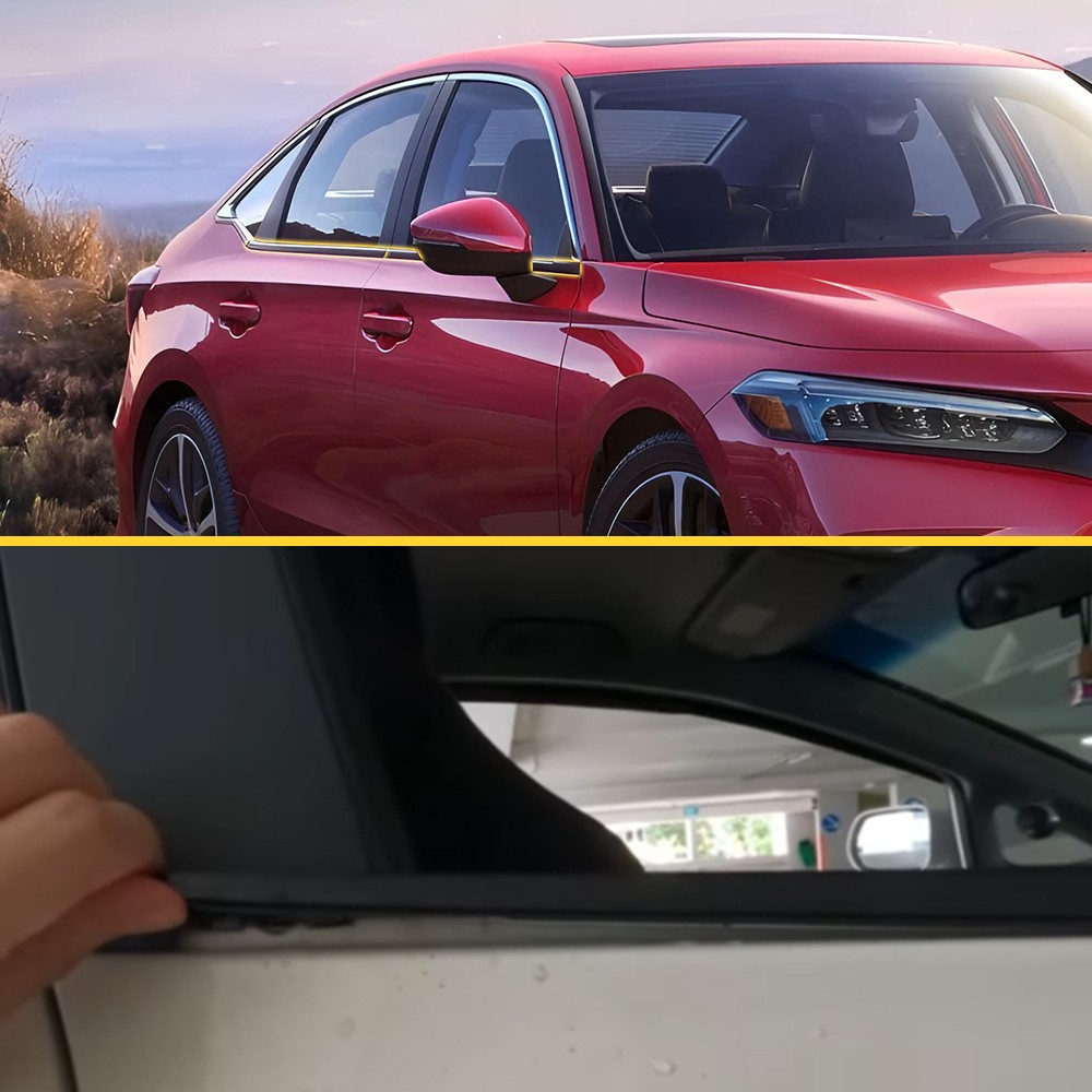 For 16-21 Honda Civic Sedan Weatherstrip Window Moulding Trim Seal Belt H 4-20X