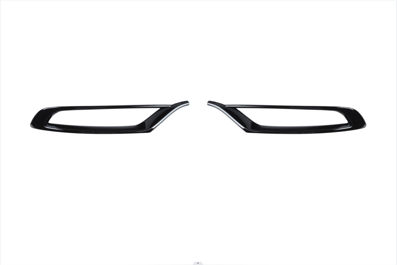 2Pcs Gloss Black Front Fog Light Cover Trim Bezels For Chrysler 300 2015-2023