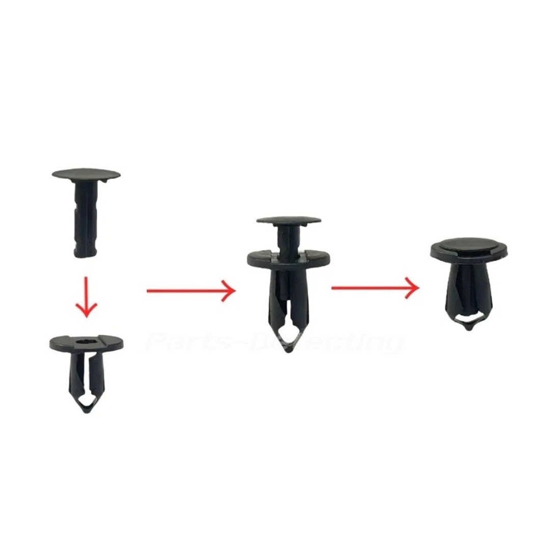 USA 100X 8mm Bumper Clips Retainer Auto Car Plastic Rivets Fastener Fender Push