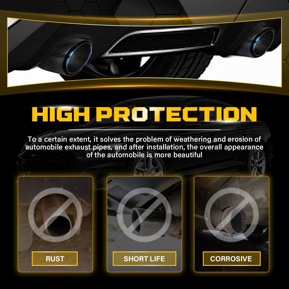 For Dodge Challenger 2008-2023 2.5″ Inlet 3.5” Outlet Dual Exhaust Tip Carbon