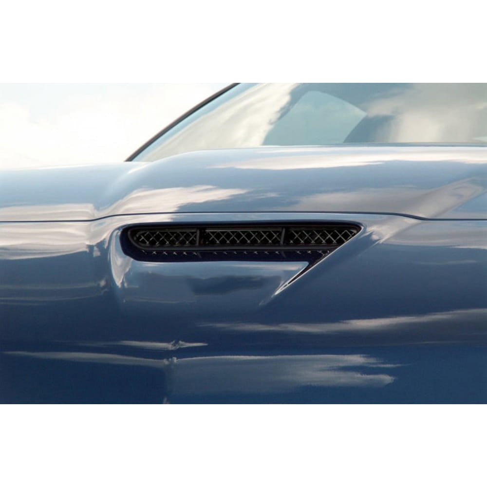 Black Powder Coated Laser Mesh Hood Vent Grille for 2006-13 Corvette ZR1/Z06/GS