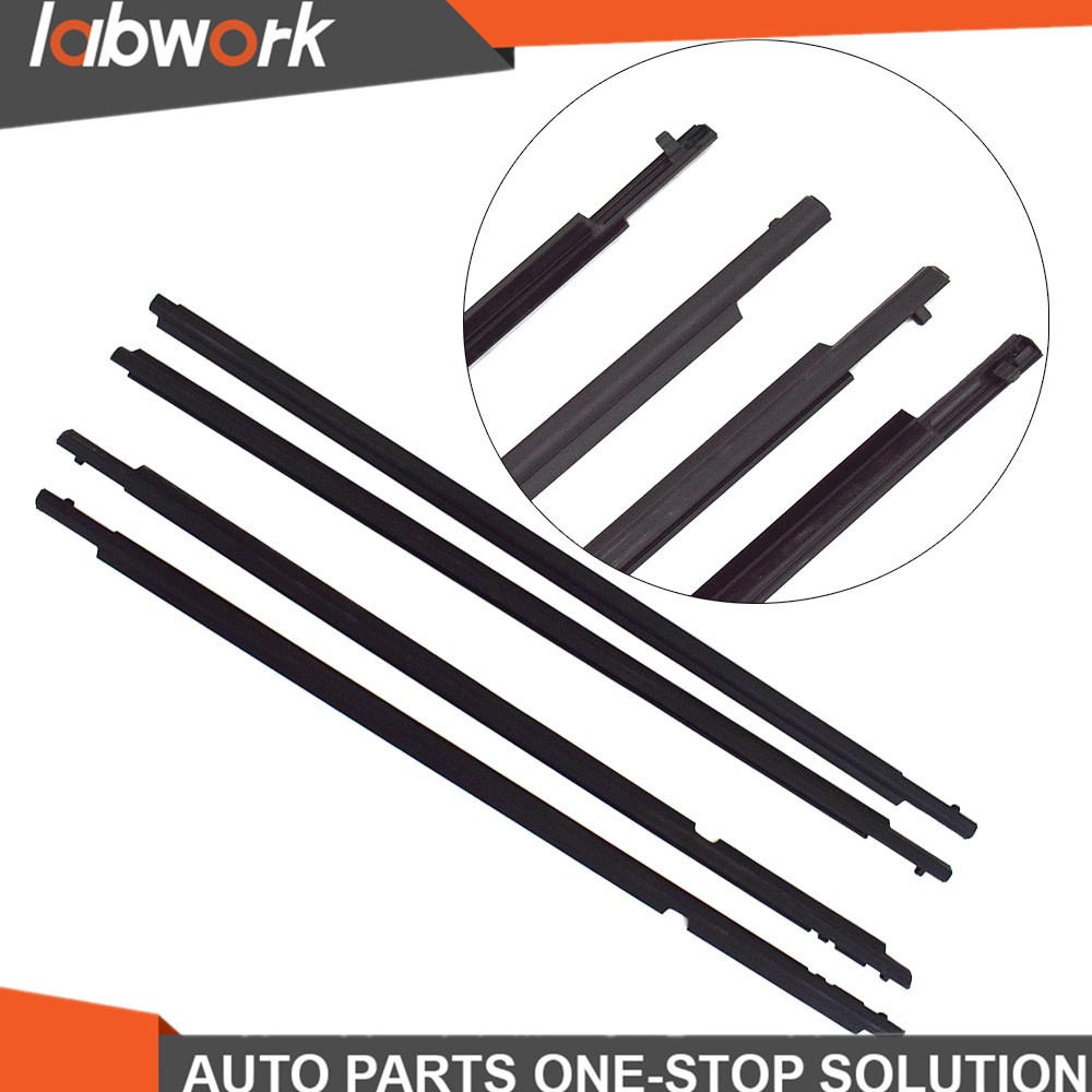 Labwork For Toyota Corolla 2009-2012 4pcs Weatherstrip Window Moulding Trim Belt