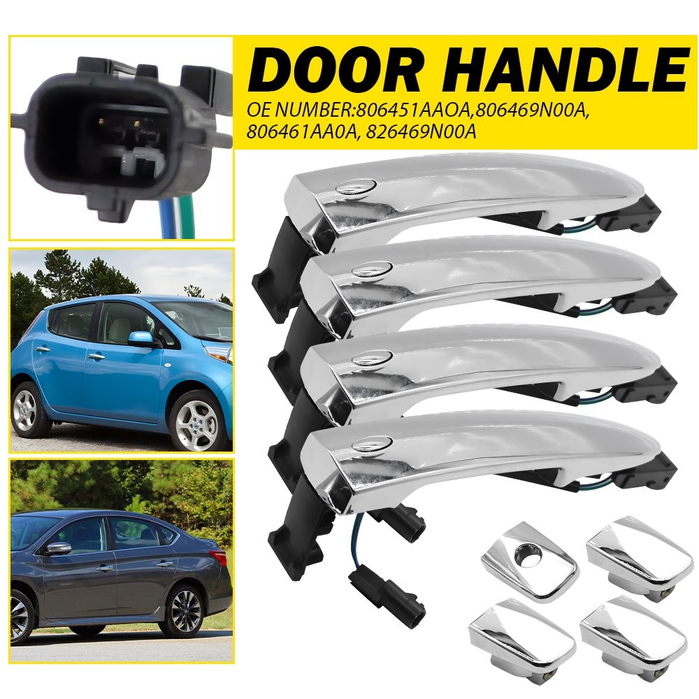 Chrome Left+Right Door Handle 806451AA0A Fit 2009-2014 Nissan Maxima/Murano