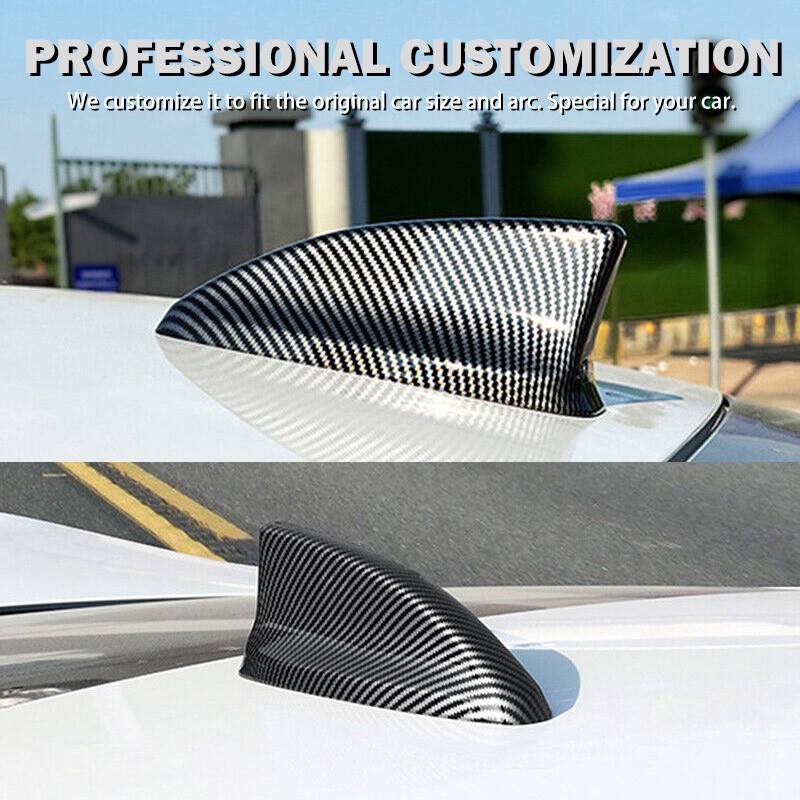 ABS Carbon Fiber Look Shark Fin Antenna Cover Case For Honda Civic 11th 2022-25