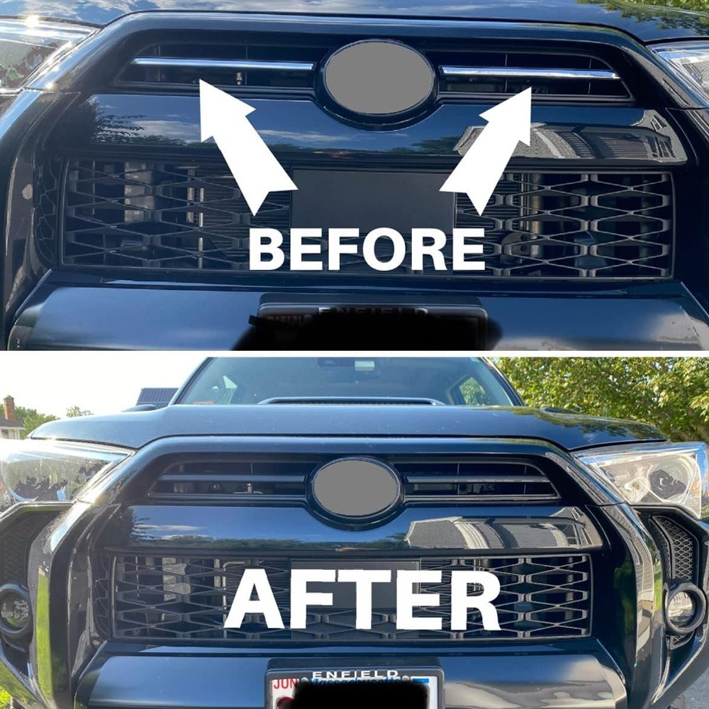 For 4Runner Road Overlay Kit Matte Black Out Front Grill Insert Trim Cover 20-24