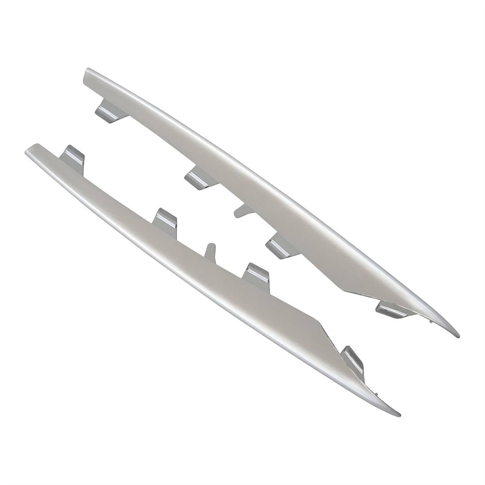Pair Left＋Right Side Front Bumper Trim Set Silver For BMW X5 2011-13 51117222848