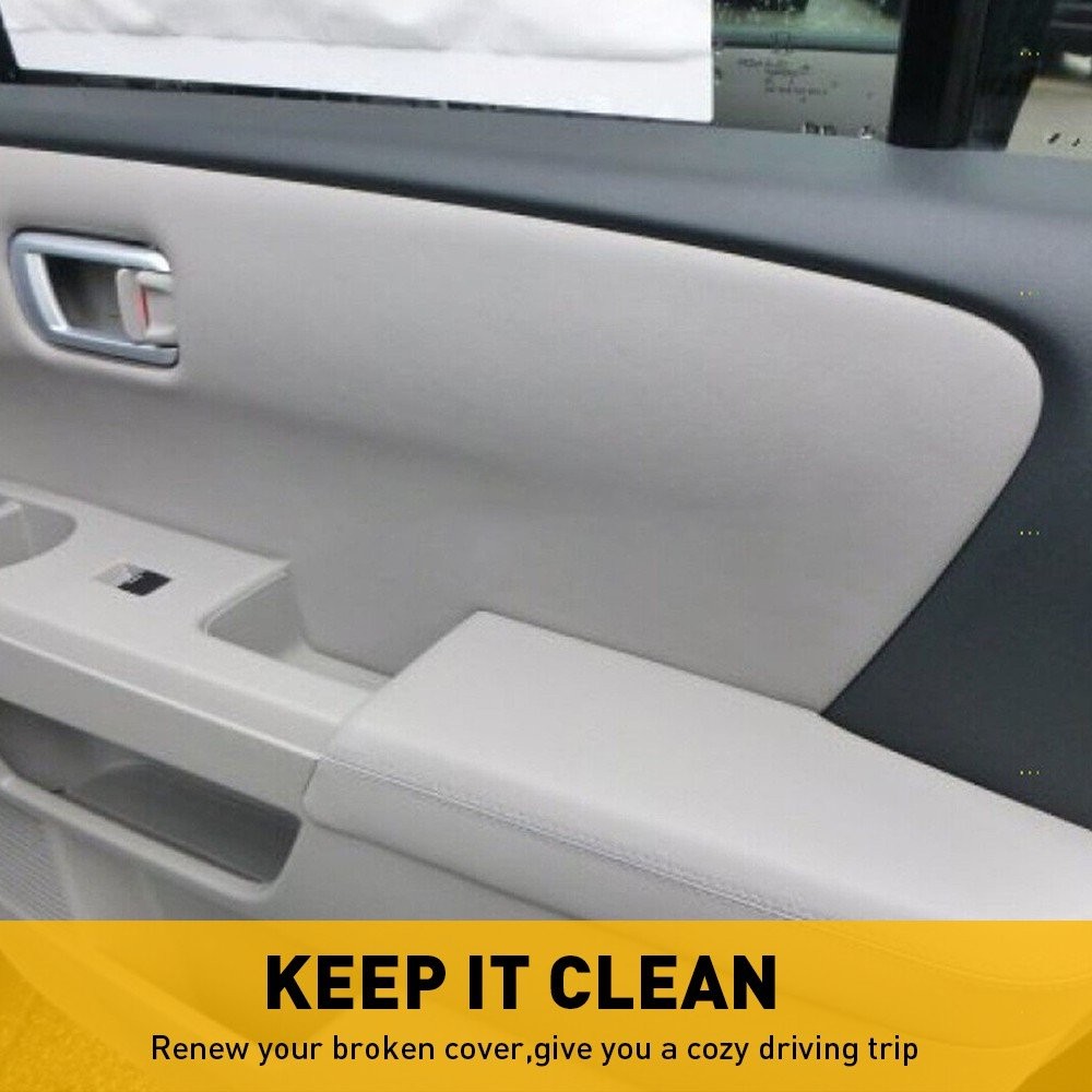 For 2009-2015 Honda Pilot Rear Inner Door Armrest Cover Leather Gray Free Return