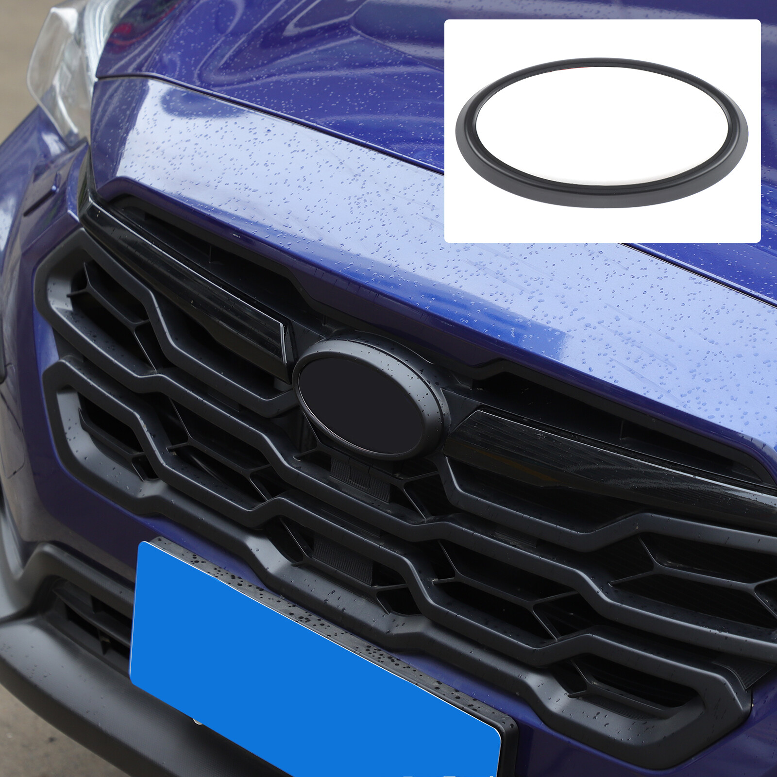 Matte Black Front Emblem Ring OVERLAY Trim Cover Fits Subaru Crosstrek 2024+