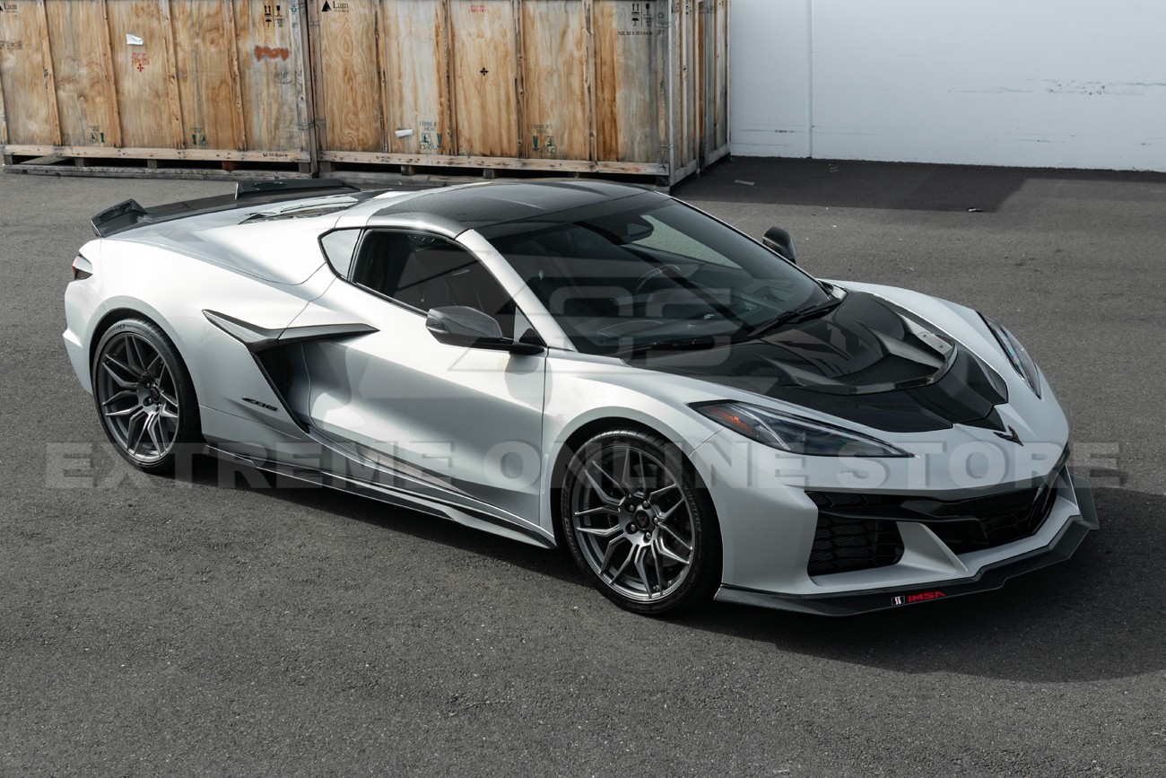 For 23-Up Corvette C8 Z06 | EOS Performance MATTE BLACK Side Skirts Extension