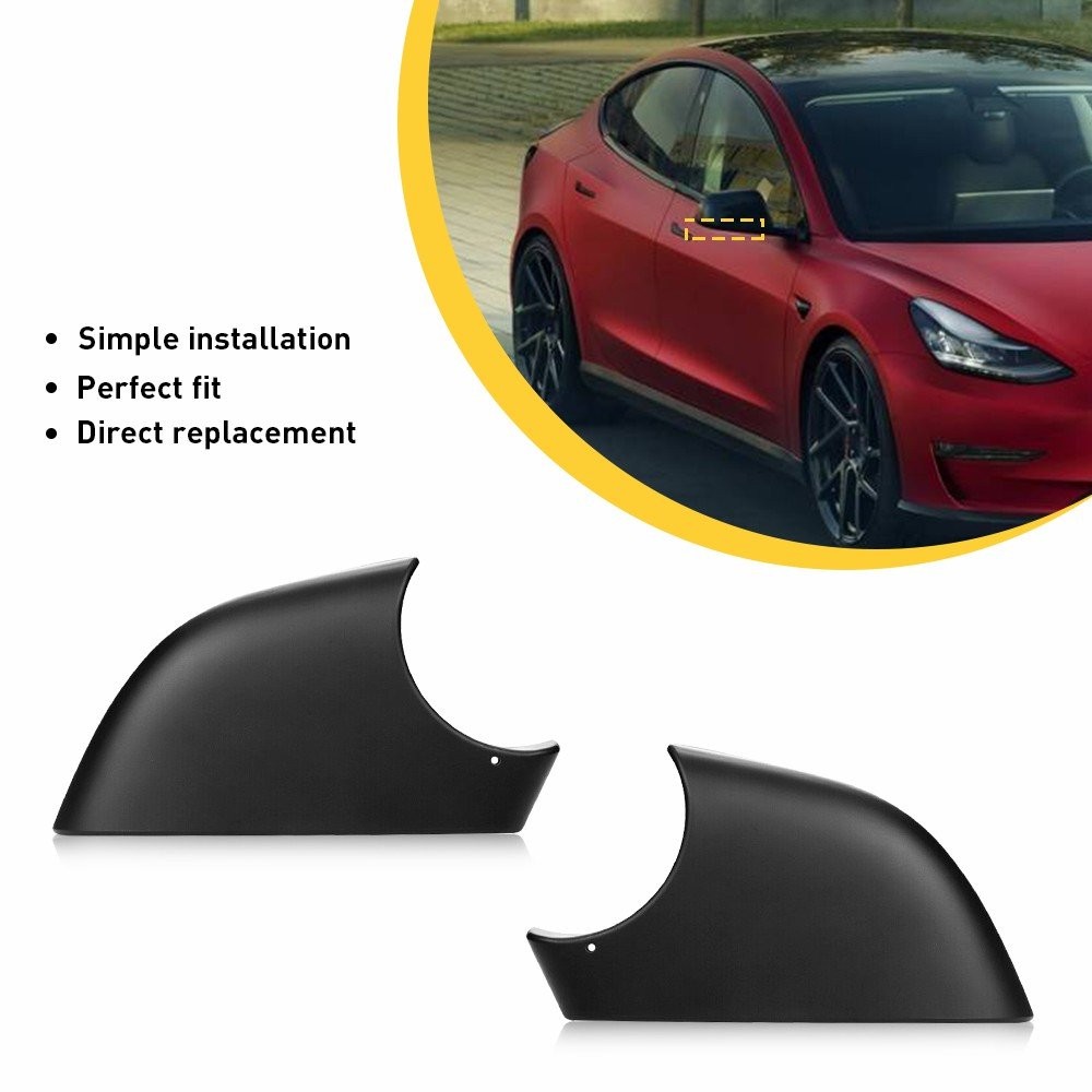 Right & Side Left Door Wing Mirror Cover Lower Holder For 2017-2022 Tesla Model3