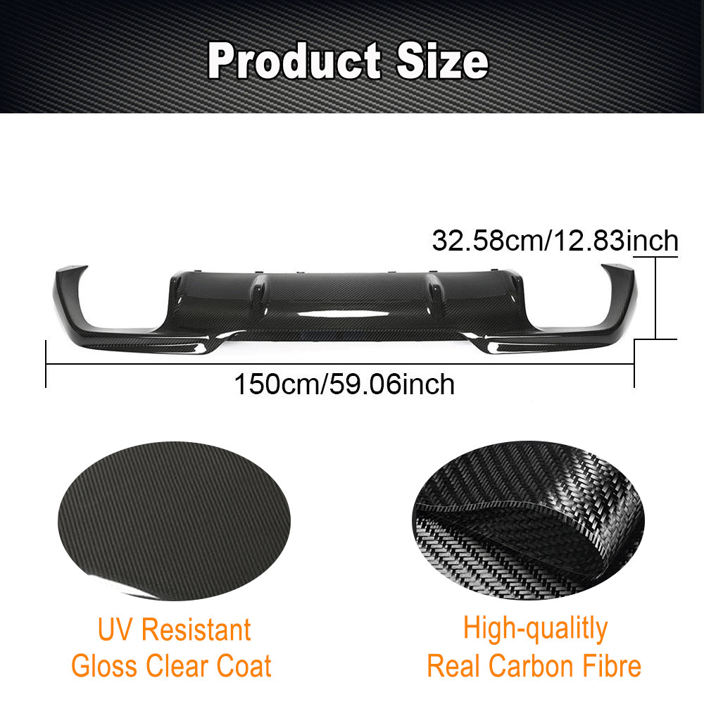 For BMW G16 F93 M8 Gran Coupe 2019-23 DRY Carbon Fiber Rear Bumper Diffuser Lip
