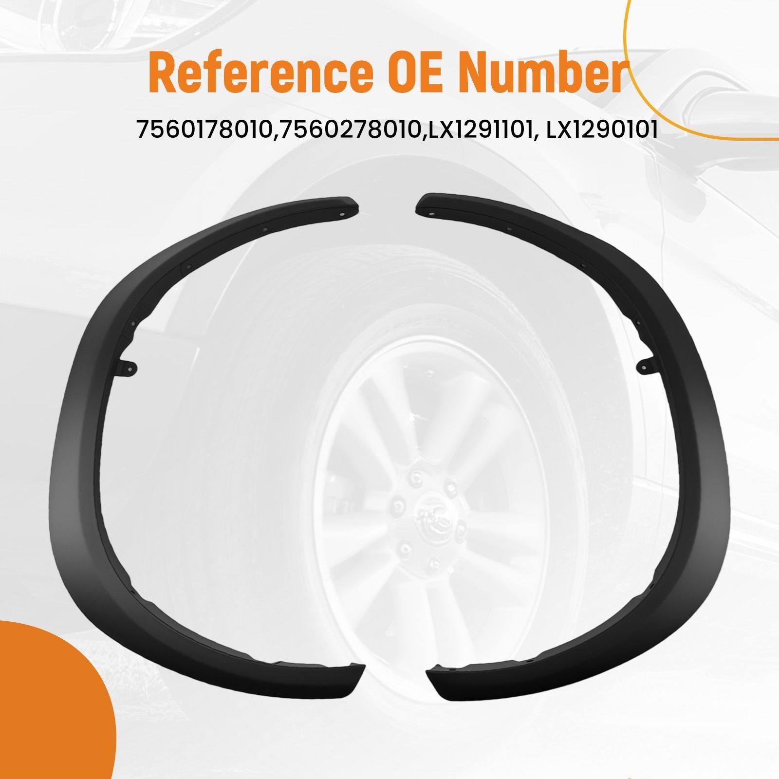 Fender Flare Trim Left Right for Lexus NX300 NX300h 2018-2021 7560178010