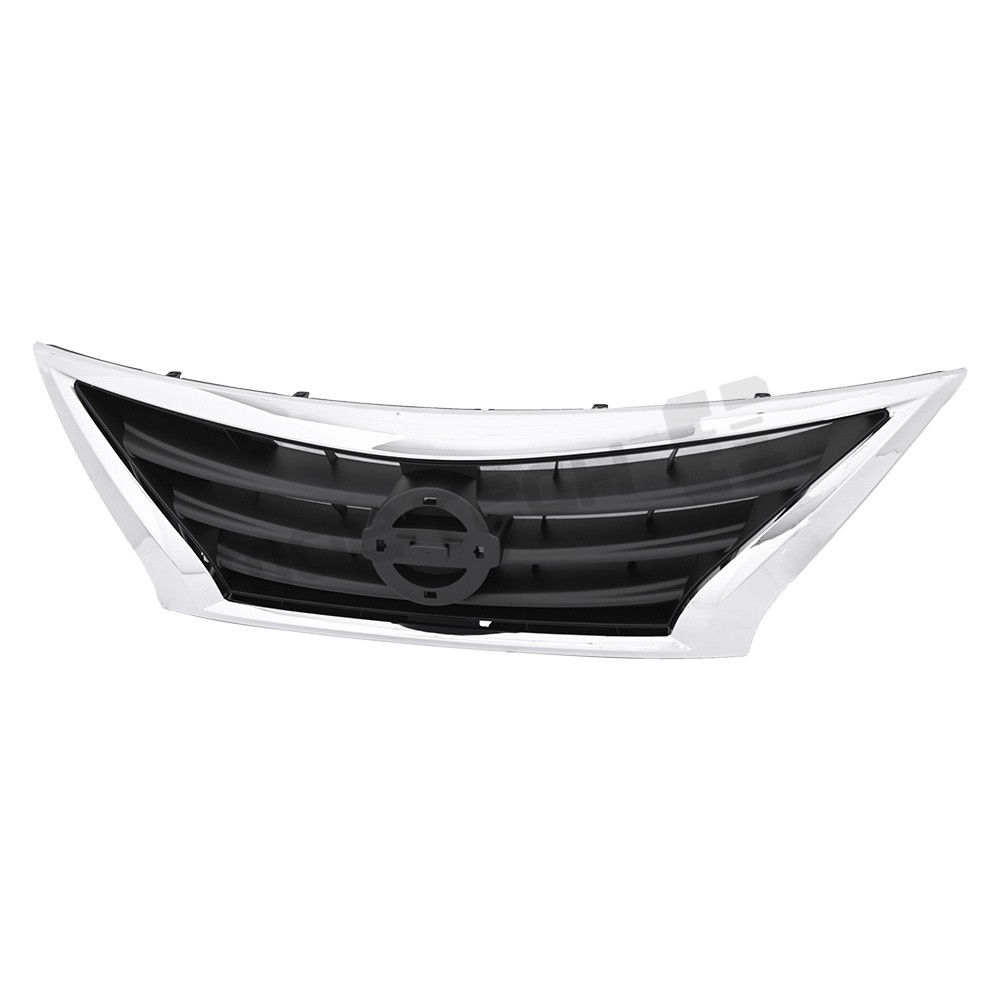 Front Bumper Chrome Grille For 2015 2016 2017 2018 2019 Nissan Versa